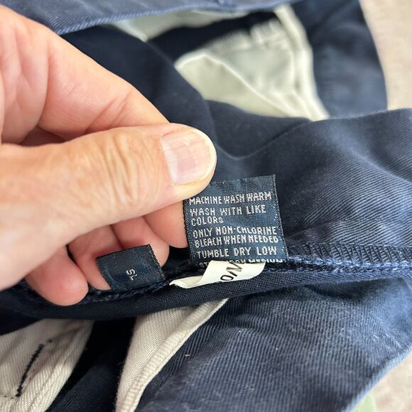 Polo Ralph Lauren Tyler Navy Double Pleated Relaxed Classic Chino Shorts Size 34 - Picture 8 of 12